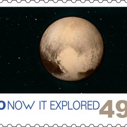 Pluto Now It Explored Postage Stamp